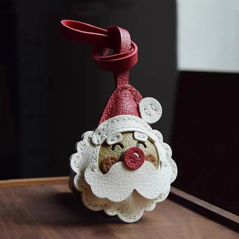 Leather Bag Charm No Face Keychain Black Cozy Cute Gift W - Tophatter Daily Deals