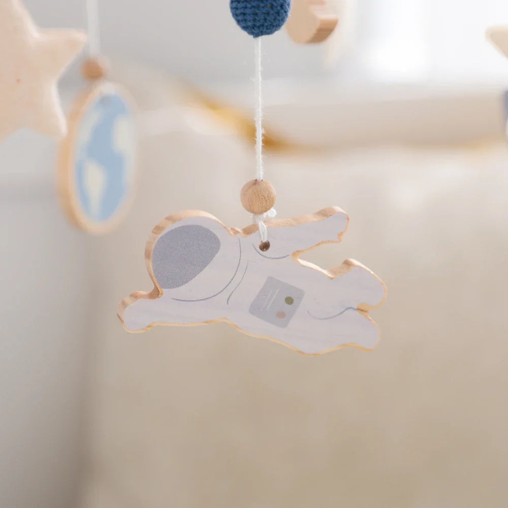 Wooden Rocket Crib Mobile Newborn Sensory Toys Soothing - Tophatter Daily Deals