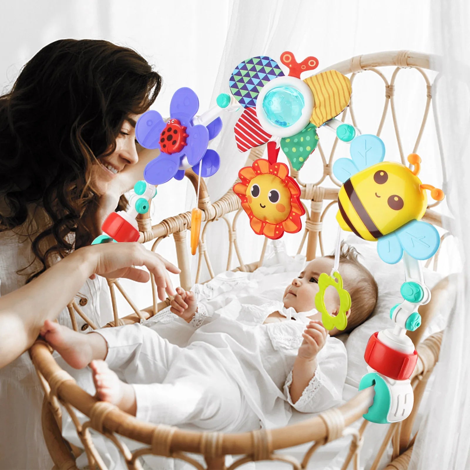 Stroller Activity Arch Toy Newborn Sensory Toys Fine Motor - Tophatter Daily Deals