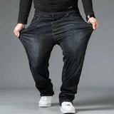 Oversized Relaxed Men's Jeans - High Waist, Stretch Denim - Tophatter Daily Deals