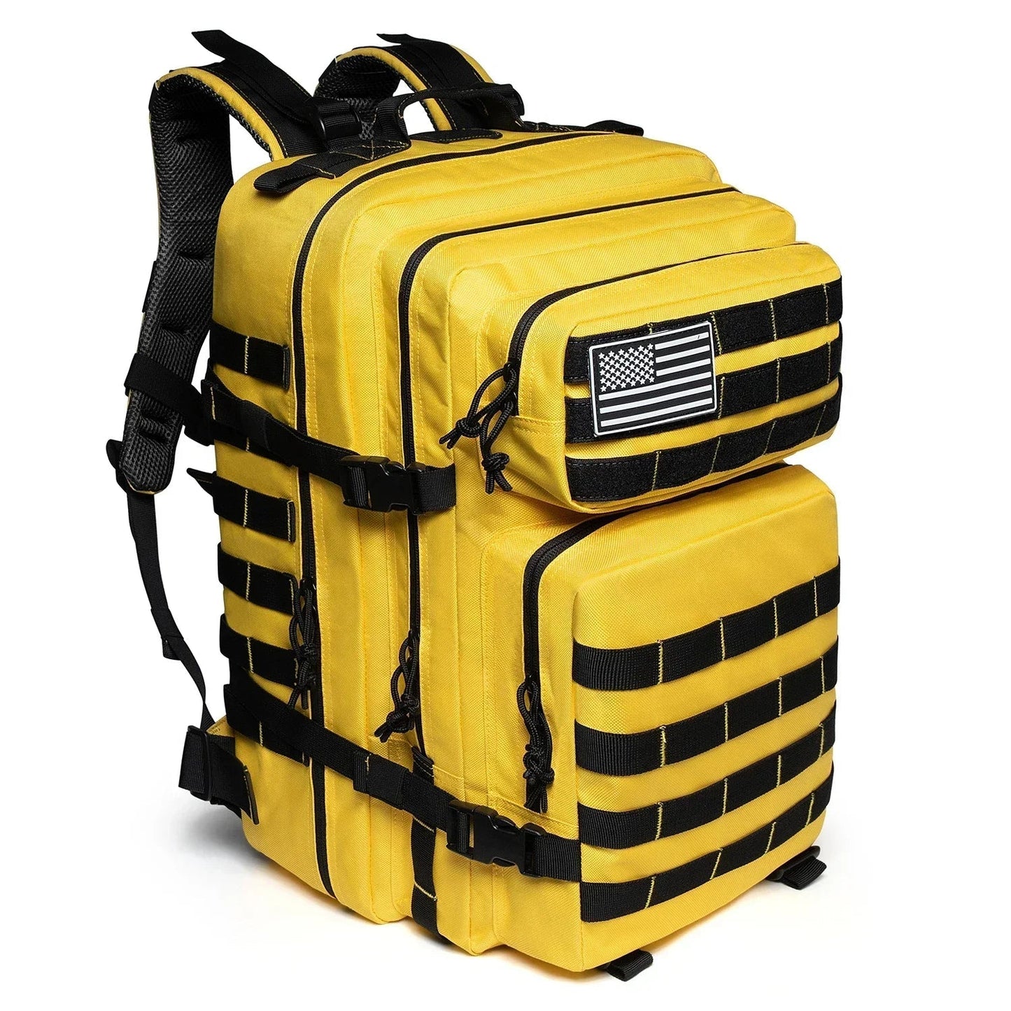45L Tactical Fitness Backpack Molle Rucksack Yellow Backpacks - Tophatter Daily Deals