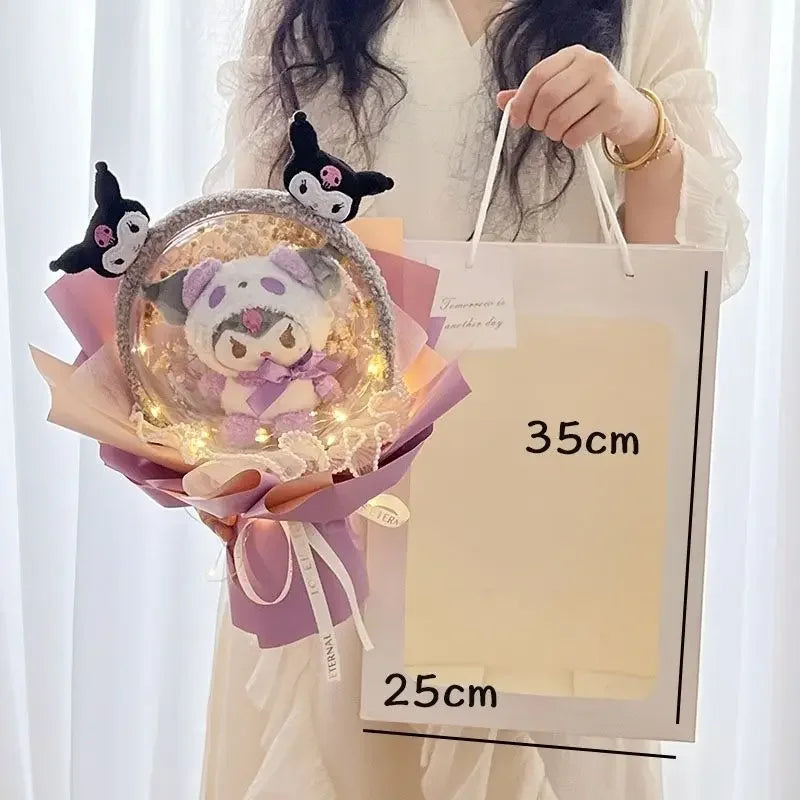 Sanrio Kuromi Plush Toy Bouquet Lavender x Twins Flowers - Tophatter Daily Deals