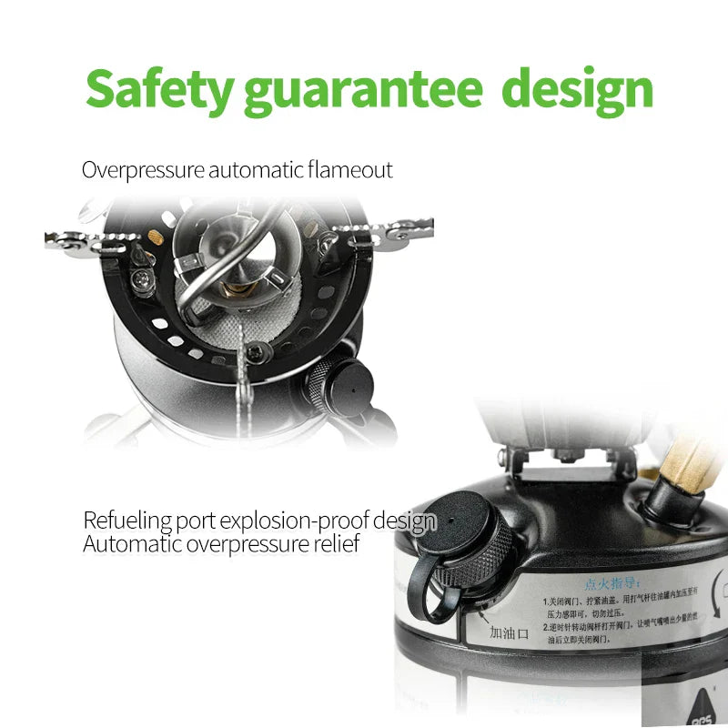 Outdoor Gasoline Camping Stove Black Camp Cooking - Tophatter Daily Deals