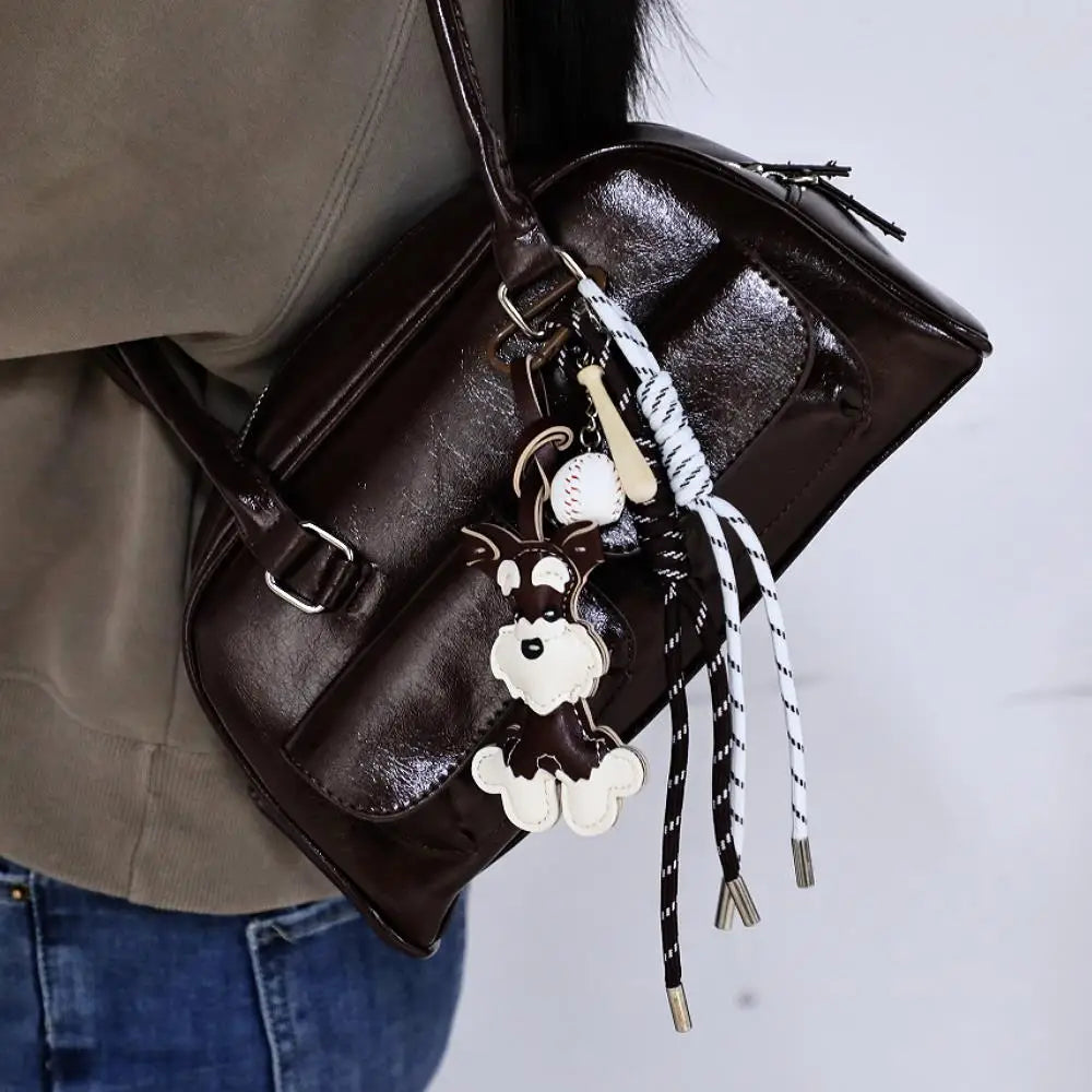 Bear Keychain PU Leather Mini Bag Charm Cute Gift Accessory - Tophatter Daily Deals