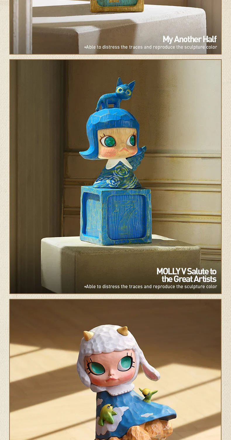 Genuine Pop Mart Molly Anniversary Statues Classical Retro 2 Series Blind Box Figures Mythical - Tophatter Daily Deals
