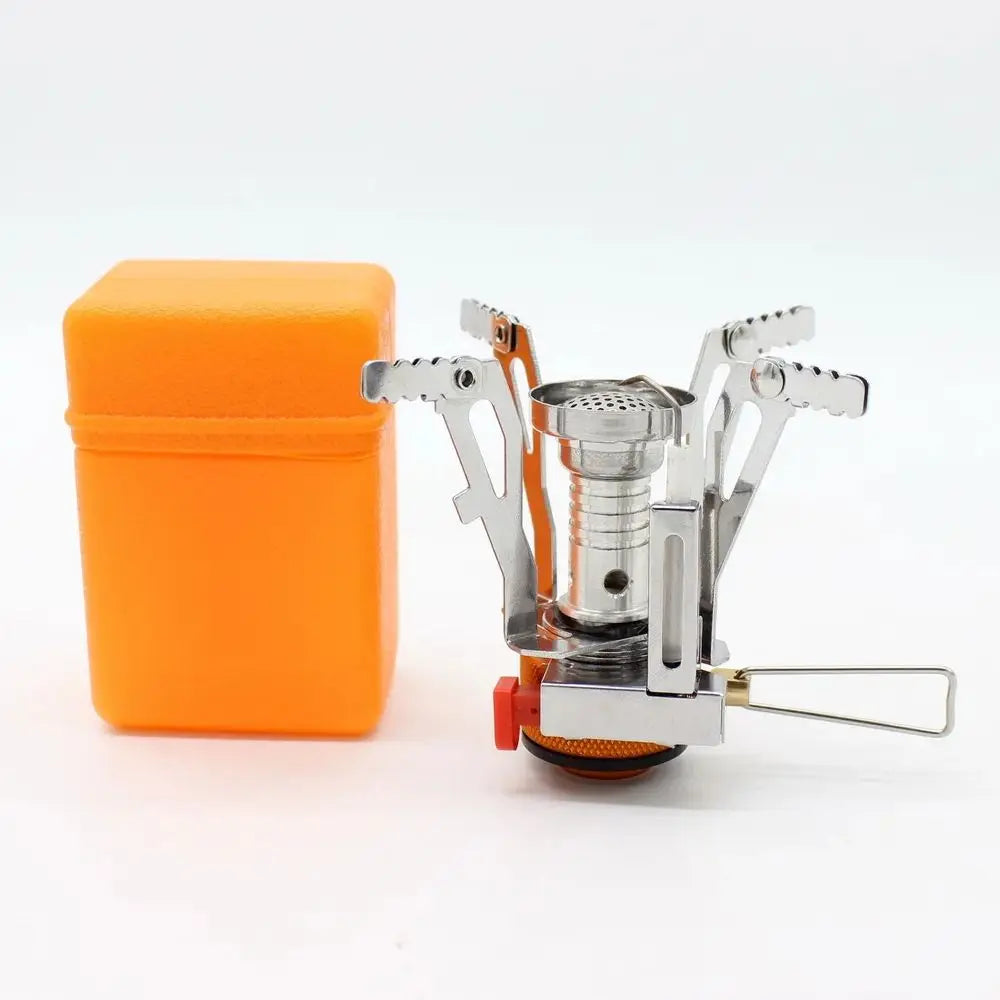 3000W Foldable Camping Gas Stove Silver Camp Cooking - Tophatter Daily Deals