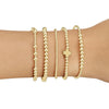 Gold Plated Cross Beaded Bracelet Stackable Hypoallergenic - Tophatter Daily Deals