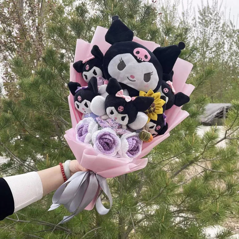 Sanrio Kuromi Plush Bouquet Pink Flowers - Tophatter Daily Deals