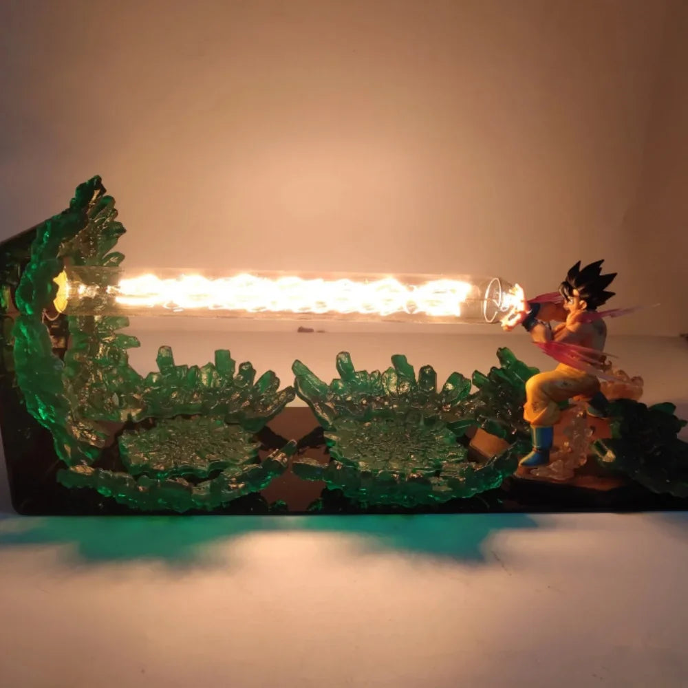 Dragon Ball Anime Son Goku KaMeHaMeHa Lamp Led Bulb Action Figures Model Figurine Figure & Base & Lamp DIY Decoration Collection - Tophatter Daily Deals