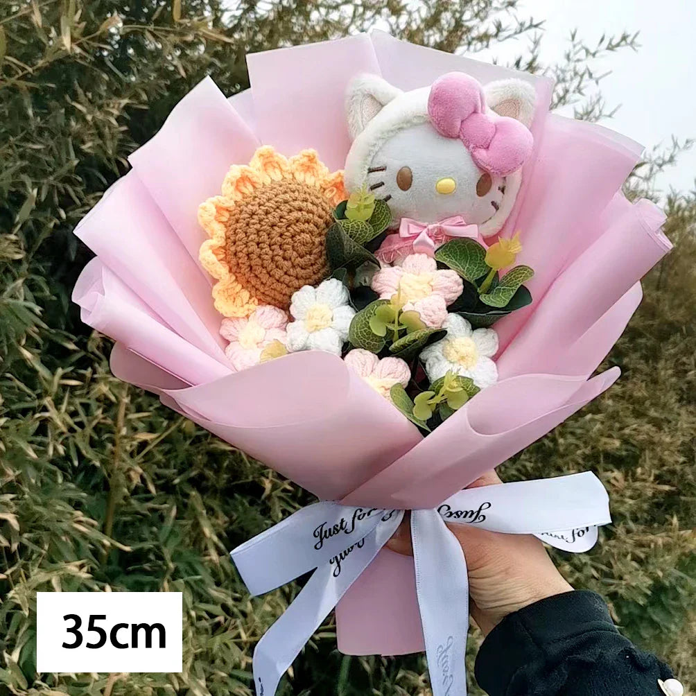 Sanrio Hello Kitty Plush Bouquet Flowers Hello Kitty (Sunflower x Pink) Flowers - Tophatter Daily Deals
