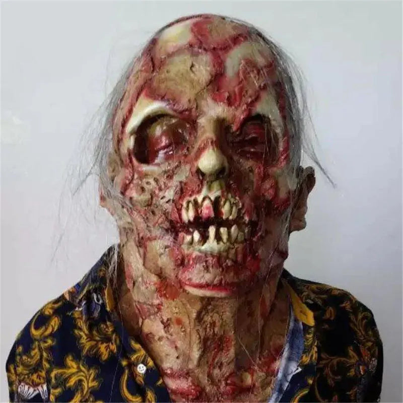 Zombie Mask Latex Full Face Horror Mask Halloween2025 Scary 2 - Tophatter Daily Deals