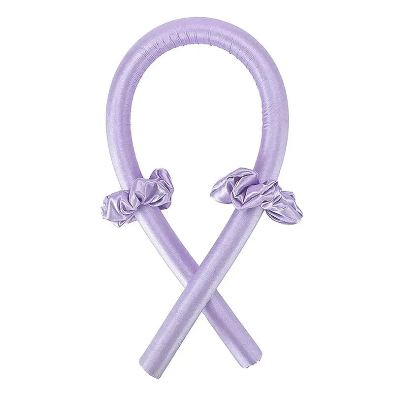 Heatless Curling Rod Headband No Heat Silk Curls Ribbon Hair Rollers Sleeping Soft Headband Lazy Hair Curlers Hair Styling Tools Purple no Clip CHINA - Tophatter Daily Deals