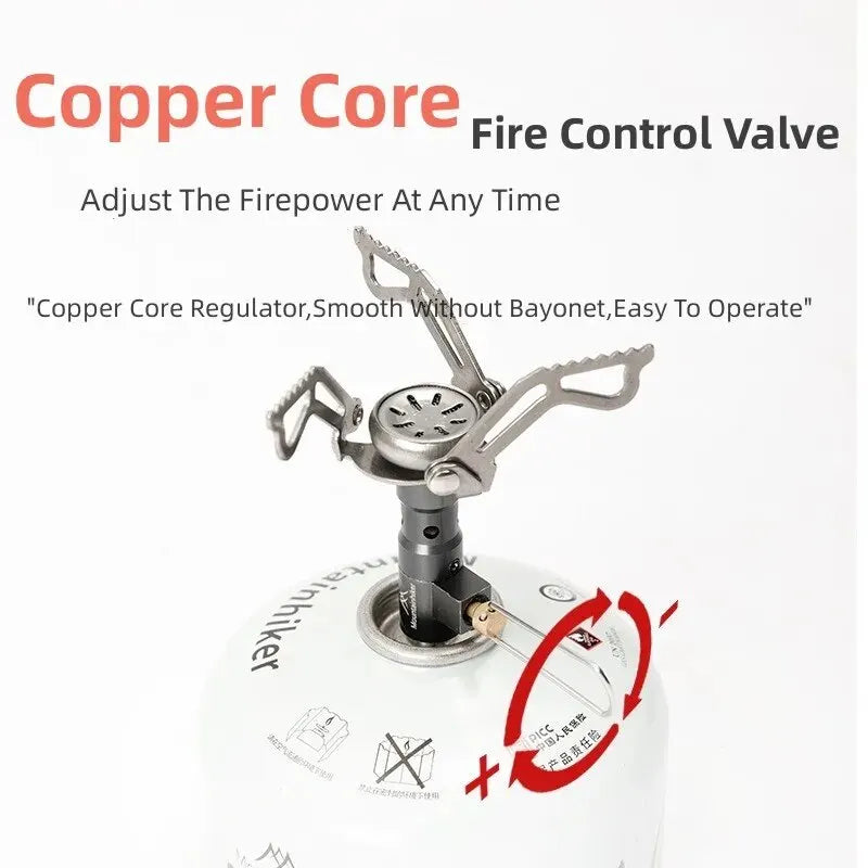 Mini Camping Gas Stove 2500W Silver Camp Cooking - Tophatter Daily Deals