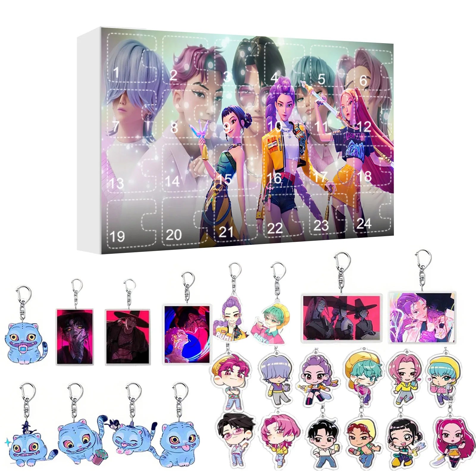 Kpop Advent Calendar 24 Day Demon Hunters Keychain Gift 22 - Tophatter Daily Deals