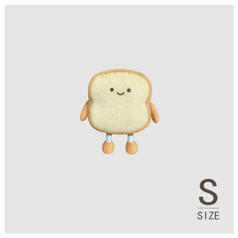 Happy and Sad Face Toast Bread Plushie Happy (Small) Food - Tophatter Daily Deals