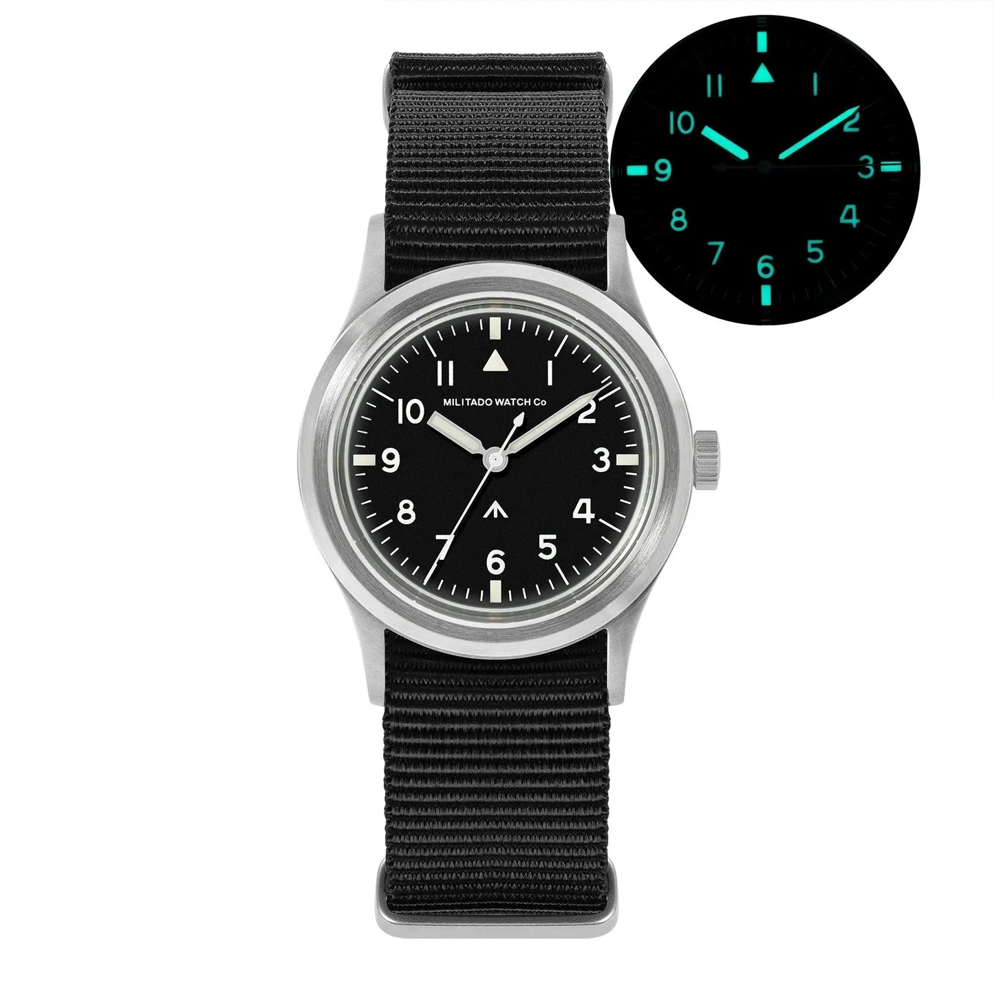 36mm Field Watch Sapphire Crystal VH31 Sweep Quartz VH31 K1 1 - Tophatter Daily Deals