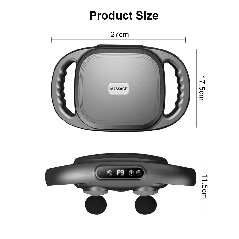Fascia Gun Muscle Massager Gun High Frequency Back Waist Massage Machine Six-head Body Shoulder Professional Fascia Massage Gun - Tophatter Daily Deals