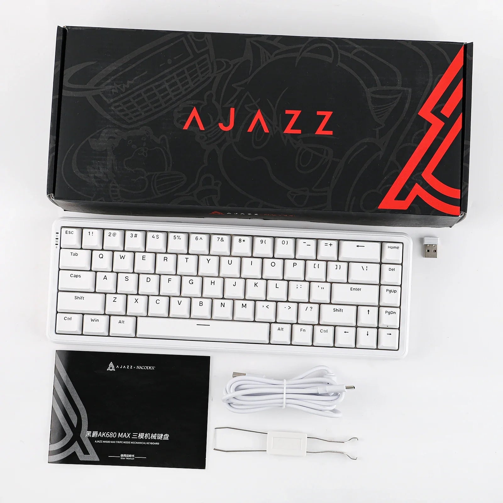 Mechanical Keyboard 68Key Wireless Bluetooth RGB Hall Effect - Tophatter Daily Deals