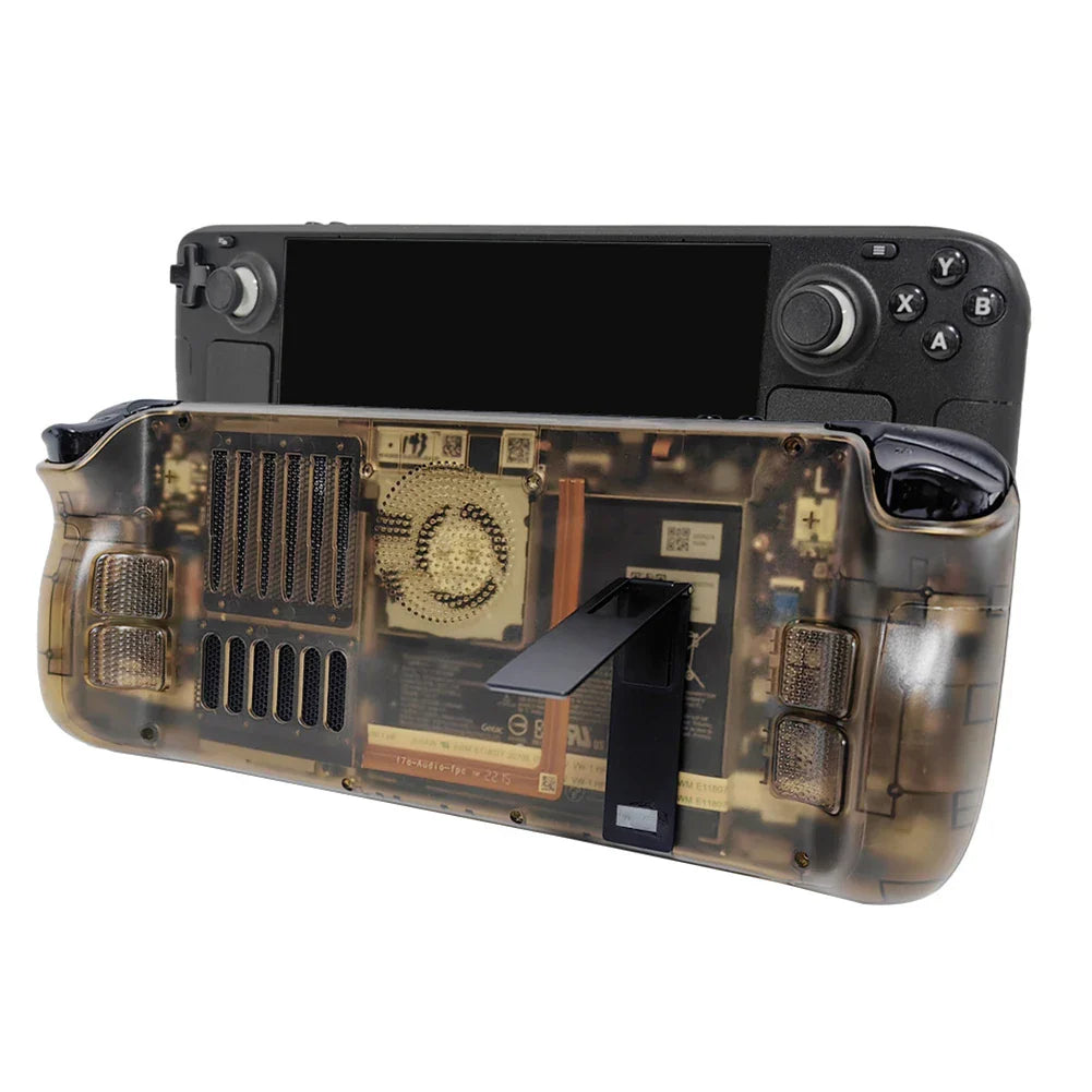 Steam Deck Clear Cooling Back Cover With Stand Bracket Transparent Bracket - Tophatter Daily Deals
