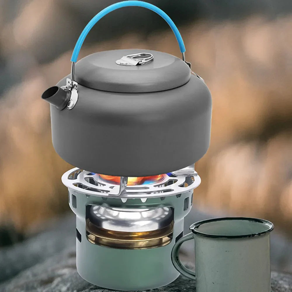Portable Outdoor Alcohol Stove Green Camp Cooking - Tophatter Daily Deals
