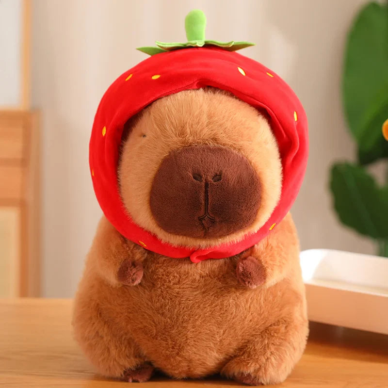 Kawaii Snack Attack: Hamburger Capybara Dog Pig Capibaras Pizza Bubble Tea Cushion Plush Animals - Tophatter Daily Deals