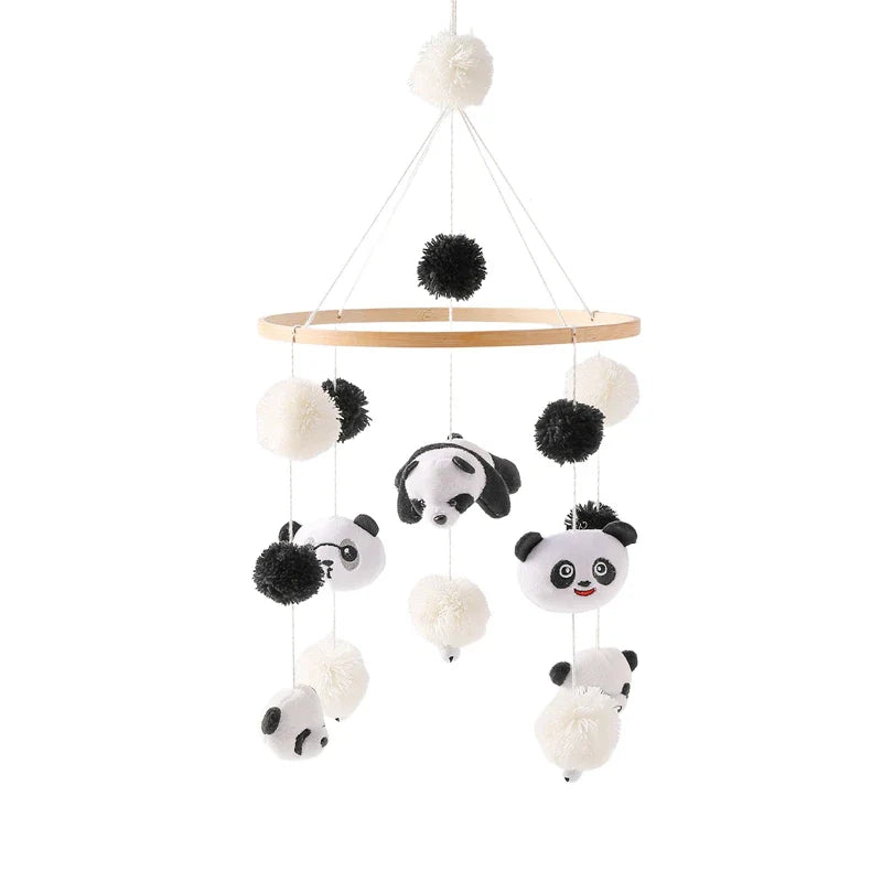 Wooden Rabbit Crib Mobile Newborn Sensory Toys Soft bed bell 16 - Tophatter Daily Deals