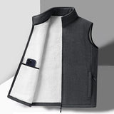 Warm Mens Fleece Vest - Sleeveless, Lamb Fleece, Winter - Tophatter Daily Deals