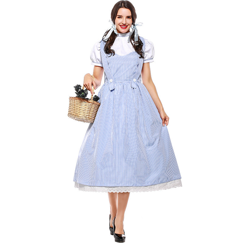 Dorothy Blue Gingham Dress Costume Halloween 2025 Cosplay - Tophatter Daily Deals