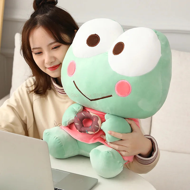 Sanrio Kero Kero Keroppi Frog Doughnut Plush Toy Animals - Tophatter Daily Deals