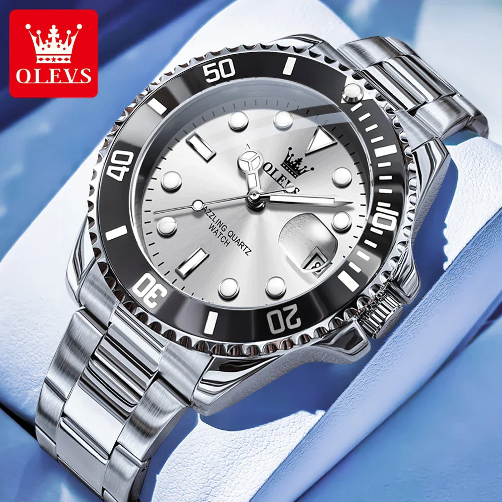 Quartz Watch Stainless Steel Date Classic Dress Watch Gift Sliver White - Tophatter Daily Deals