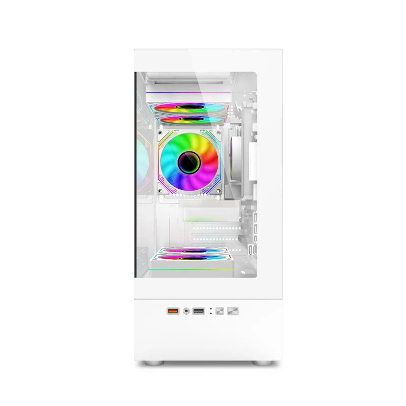 Mini ITX PC Case 240mm Water Cooling MicroATX Chassis - Tophatter Daily Deals