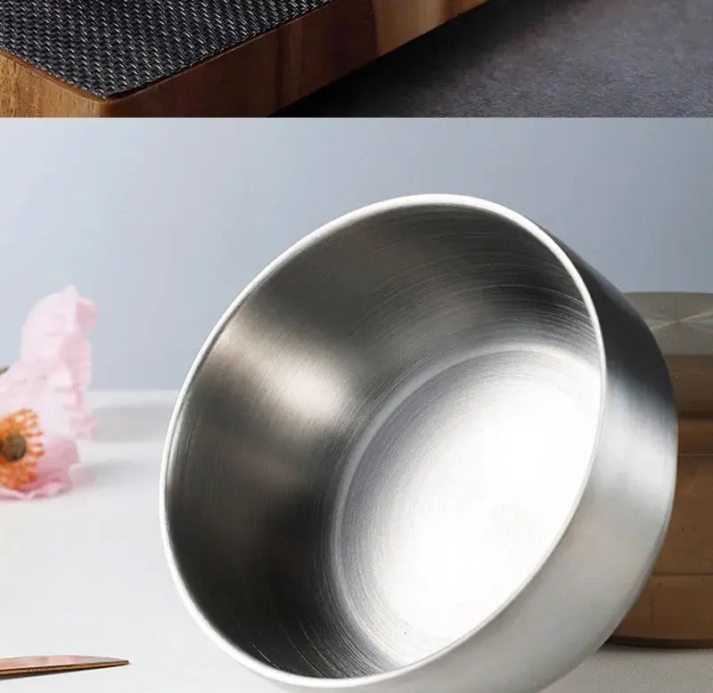 Stainless Steel Double Layer Rice Bowl With Lid Insulated - Tophatter Daily Deals