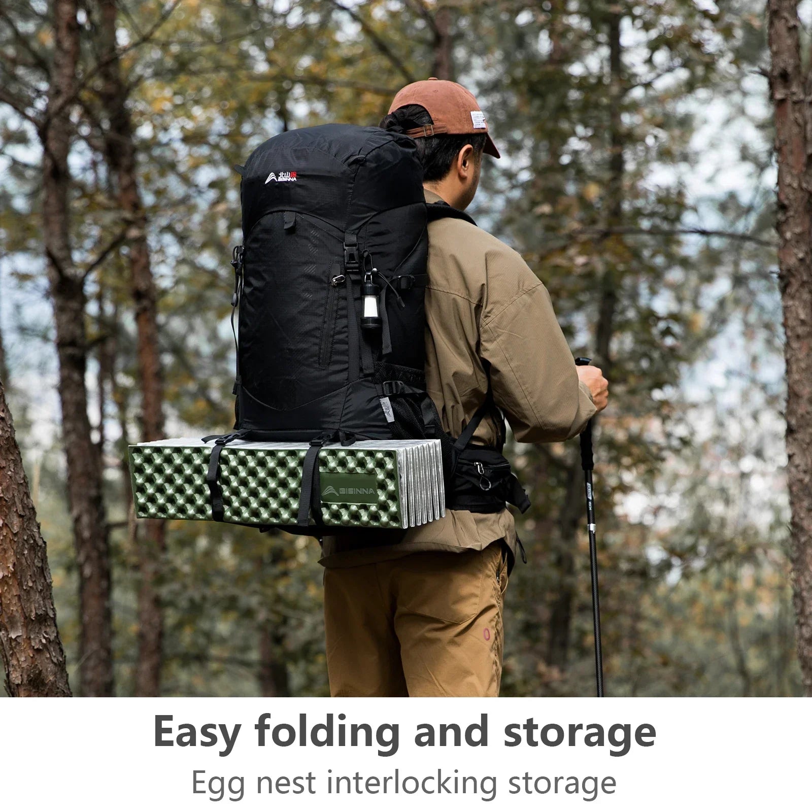 Ultralight Folding Camping Mat Moistureproof Pad Green Camping & Hiking - Tophatter Daily Deals