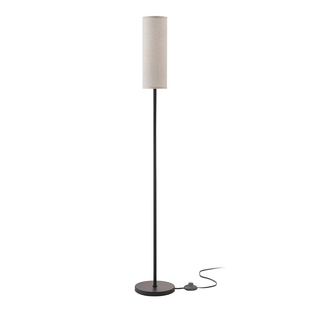 Japandi Modern Floor Lamp With Fabric Shade Stepless Dimming White - Tophatter Daily Deals