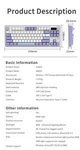 Mechanical Keyboard 87 Key Tri Mode RGB Hot Swappable - Tophatter Daily Deals
