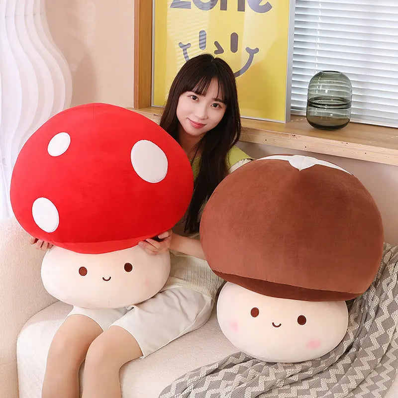 Mushroom Plush Toy Shiitake Mushroom Super Mario Level Up Food - Tophatter Daily Deals