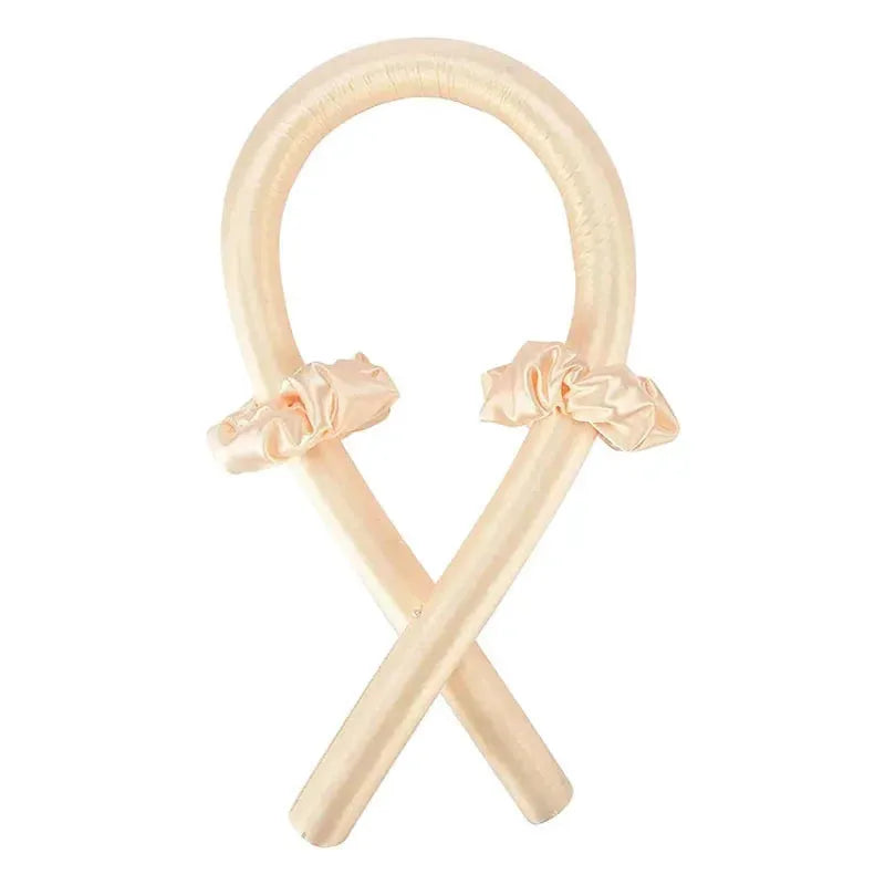 Heatless Curling Rod Headband No Heat Silk Curls Ribbon Hair Rollers Sleeping Soft Headband Lazy Hair Curlers Hair Styling Tools Champagne no Clip CHINA - Tophatter Daily Deals