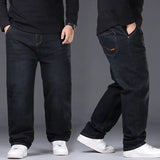 Oversized Relaxed Men's Jeans - High Waist, Stretch Denim - Tophatter Daily Deals