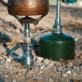 Camping Furnace Support Dual Stove Silver Camp Cooking - Tophatter Daily Deals