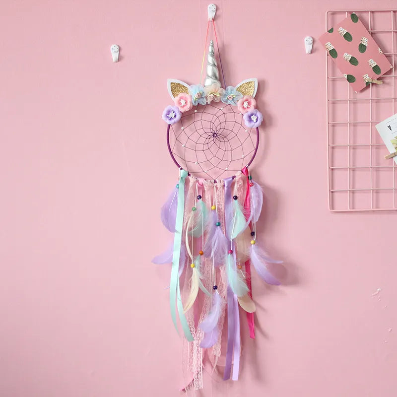 Unicorn Dream Catcher A-Purple No light Mythical - Tophatter Daily Deals