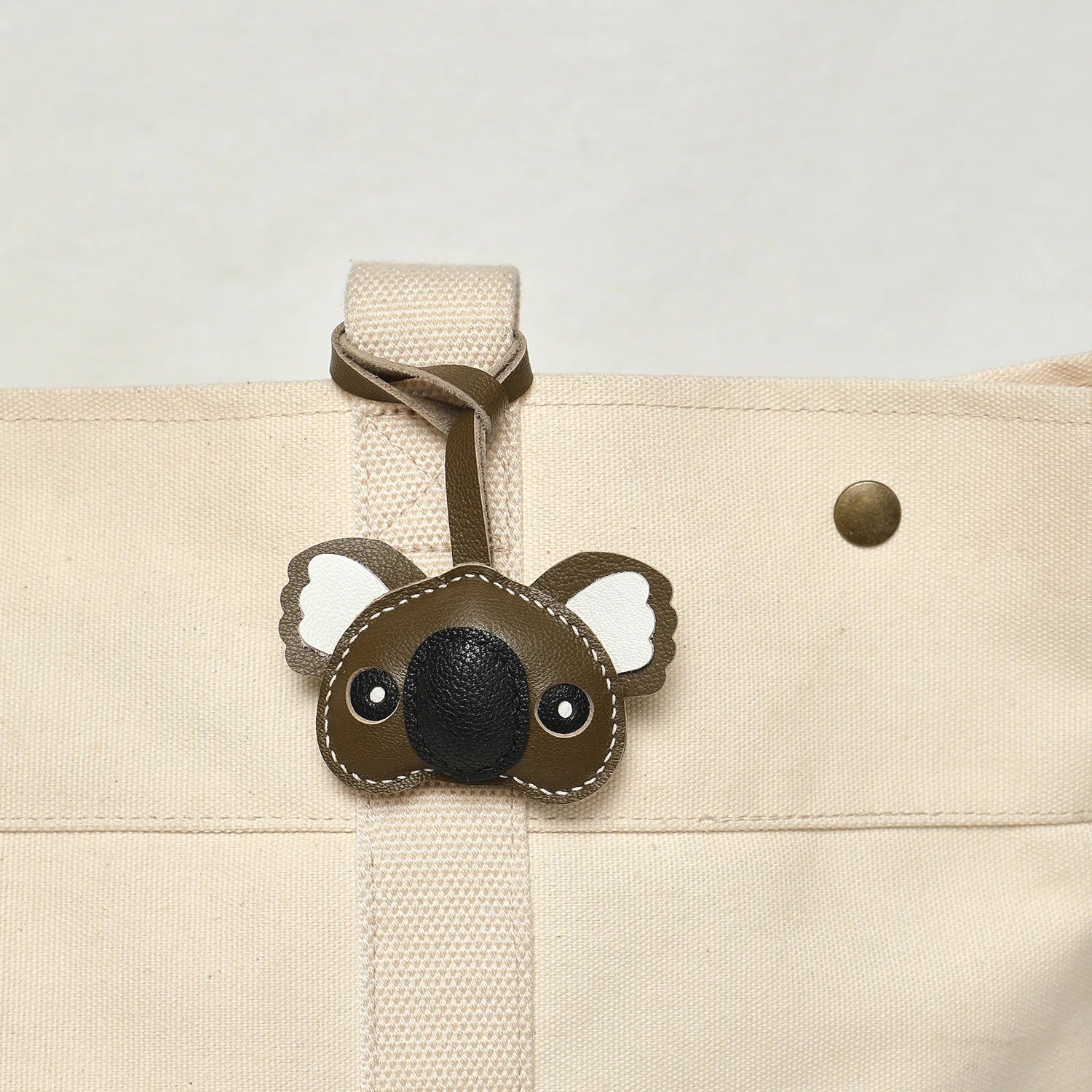 Leather Bag Charm No Face Keychain Black Cozy Cute Gift I - Tophatter Daily Deals