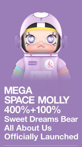 Genuine Pop Mart Mega Space Molly Figure 400%+100% Sweet Dream Bears Limited Edition Outer Space - Tophatter Daily Deals
