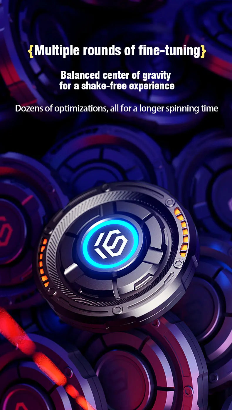 EDC Fidget Spinner Metal Luminous Push Card Coin Stress Toy - Tophatter Daily Deals