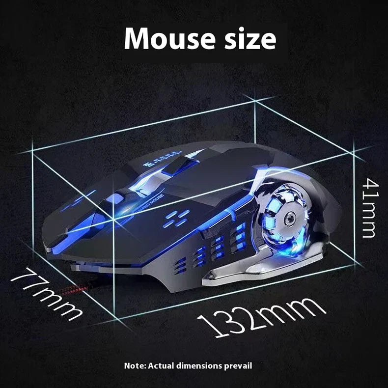 Wireless Rechargeable Gaming Mouse Bluetooth Silent Backlit - Tophatter Daily Deals