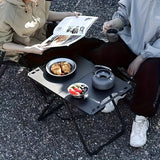 Folding Camping Table with Carry Handle Tripod Base Black Camp Furniture - Tophatter Daily Deals