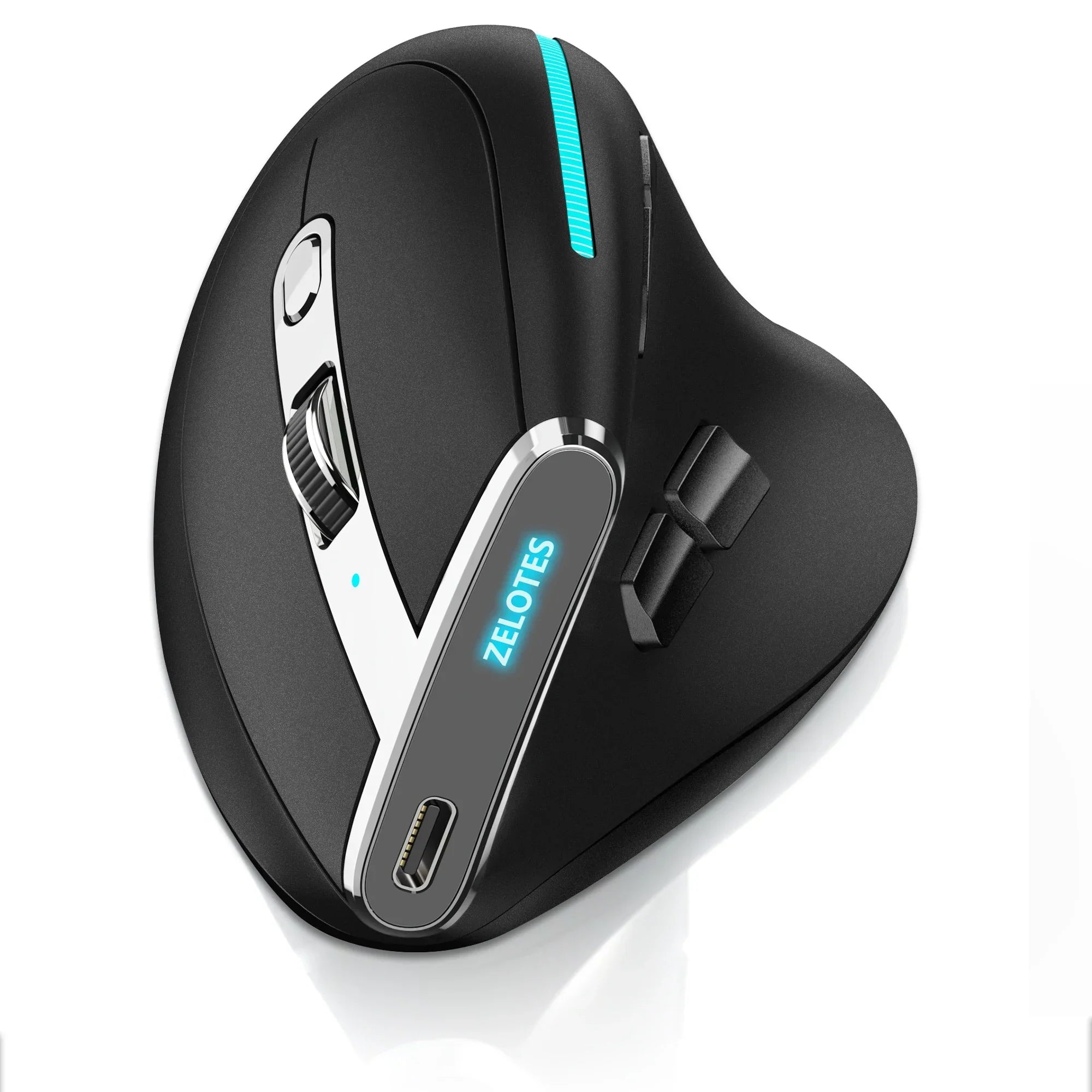 Bluetooth Vertical Ergonomic Mouse With OLED Screen - Tophatter Daily Deals
