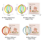 Baby Rattle Silicone Teether Wooden Newborn Sensory Toys - Tophatter Daily Deals