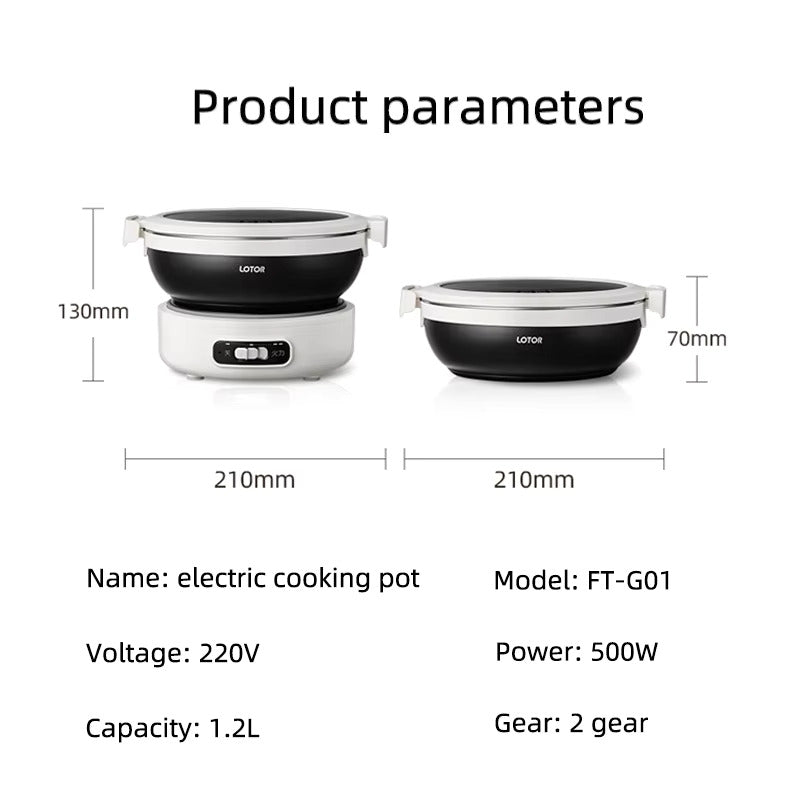 Portable Folded Electric Cooking Pot Electric Cooking Pots - Tophatter Daily Deals