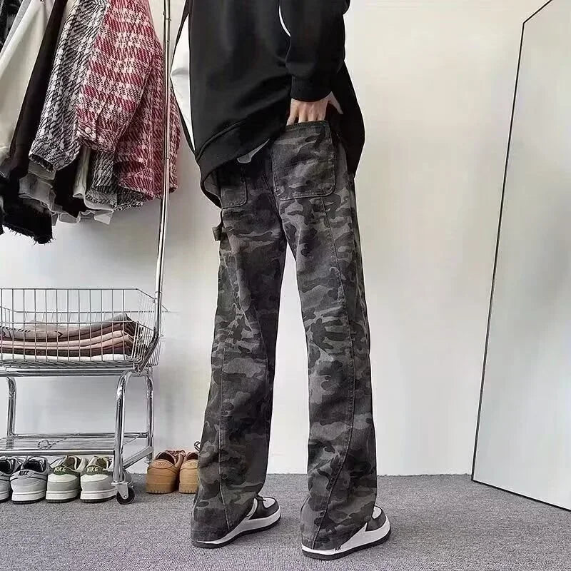 Oversized Men’s Cargo Jeans - Baggy Straight Denim Wear - Tophatter Daily Deals