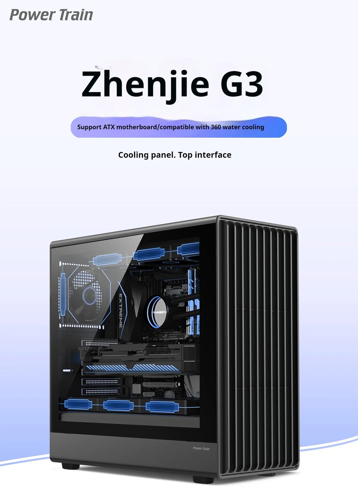 PC Case Glass Side ATX M ATX ITX Support 360mm Radiator - Tophatter Daily Deals